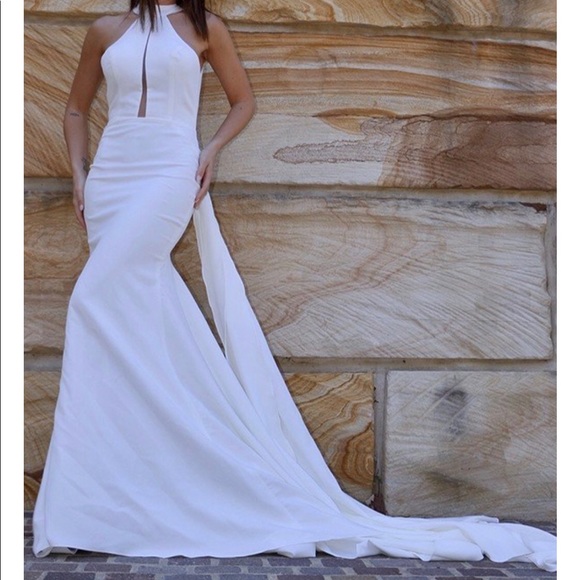 NWOT Hebeos size 2 halter neck wedding dress - Picture 3 of 5